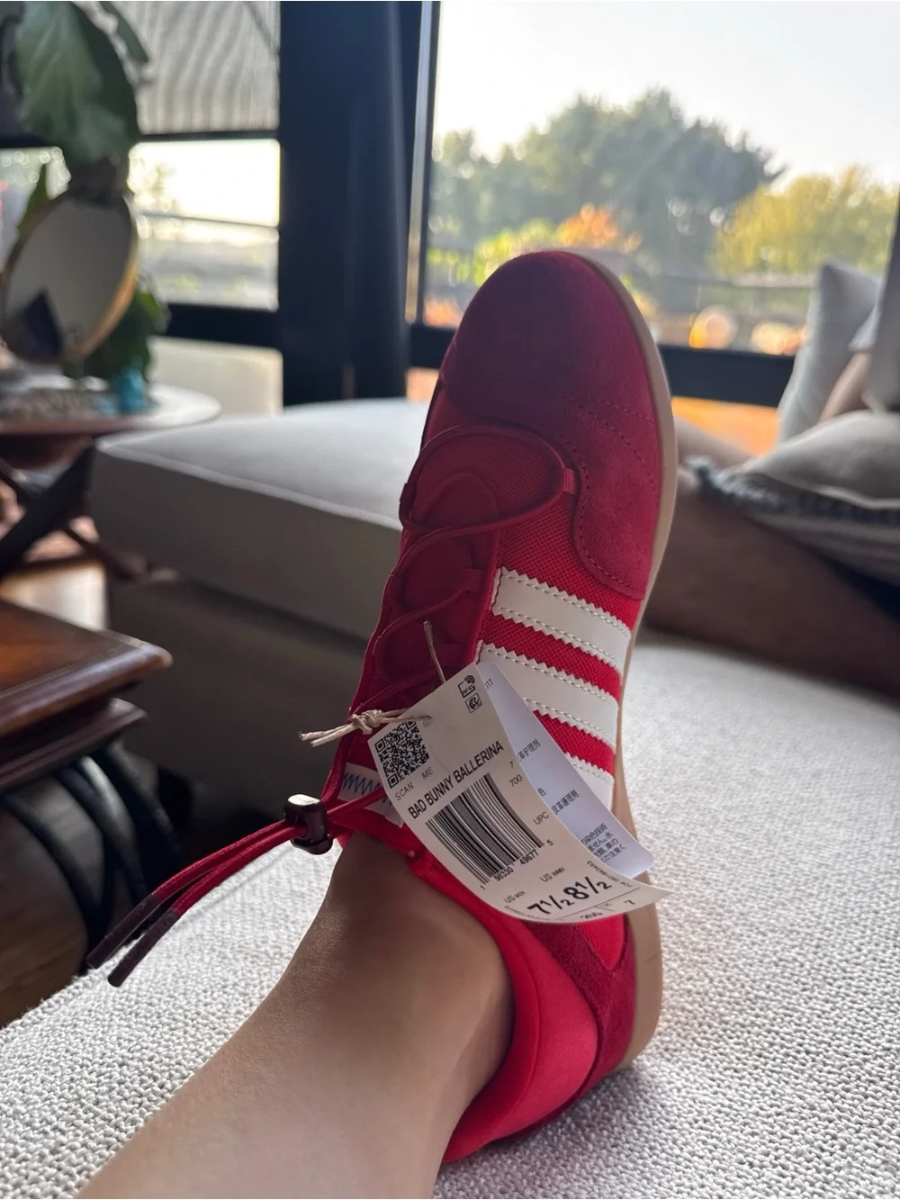 adidas Red and White Women's Sneakers